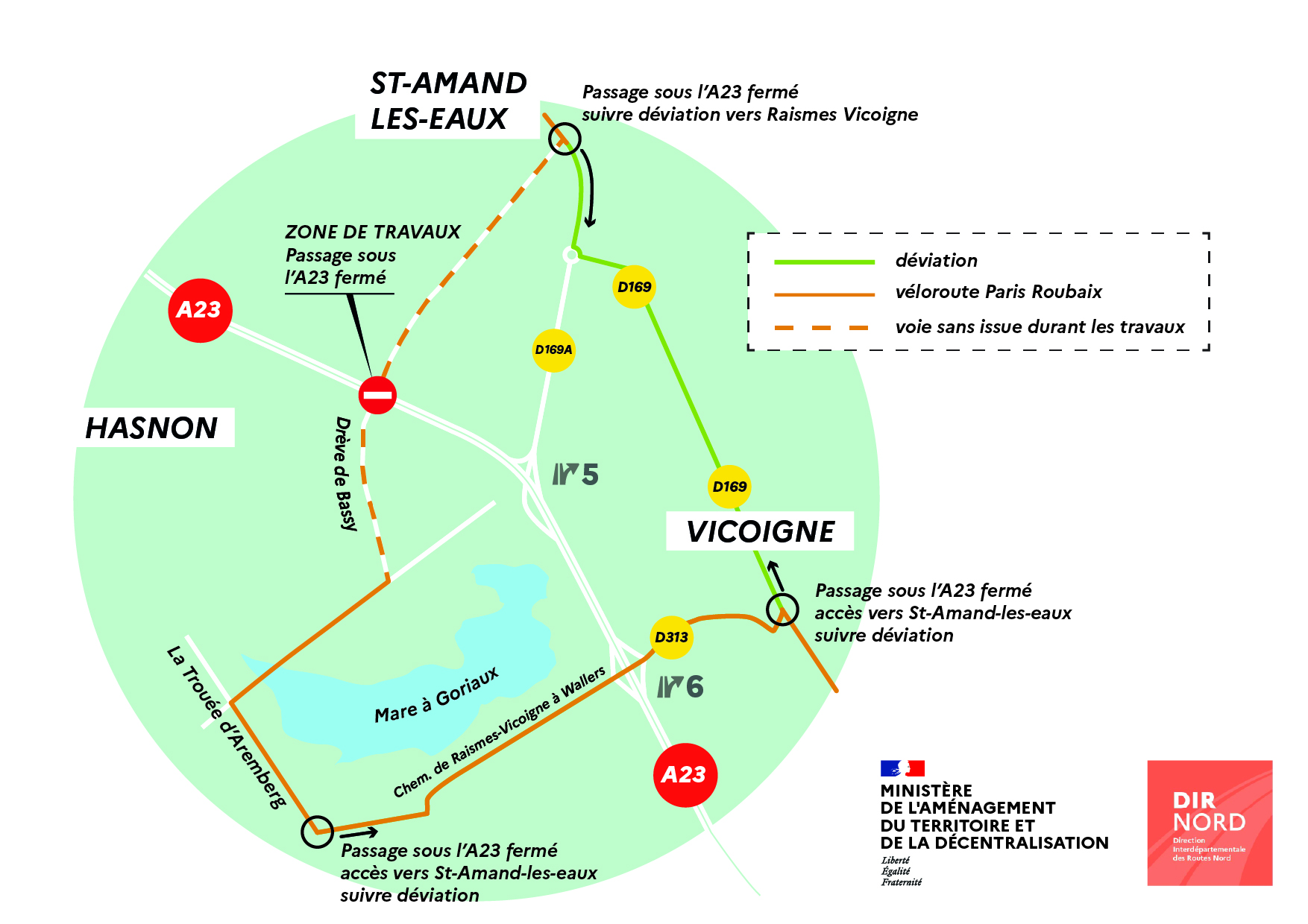 Carte travaux Drève de Bassy - voir la transcription ci-dessous