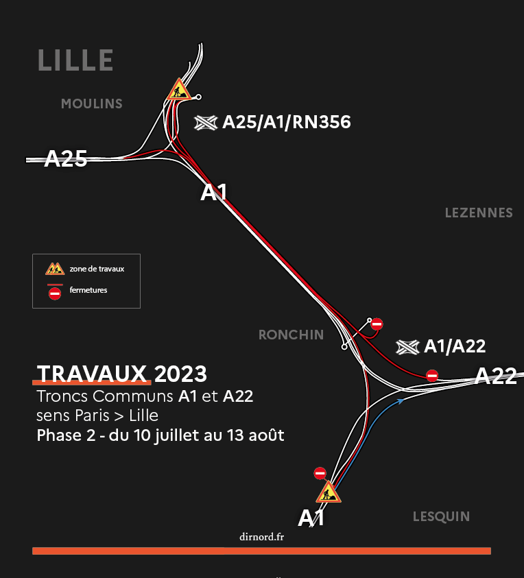 Carte travaux A1 - période 2